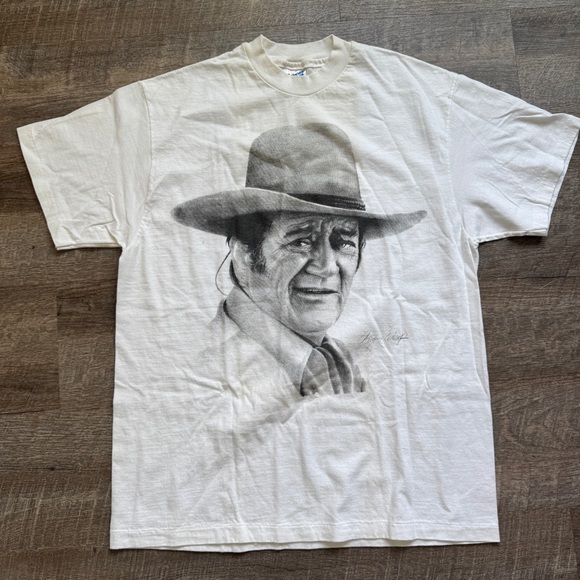John Wayne Vintage T Shirt 1988 Size Large - Picture 1 of 6